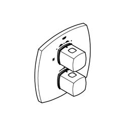 Grohe Grandera Thermostat-Brausebatterie, Fertigmontageset für Rapido T, mit integrierter 2-Wege-Ums... GROHE-19937IG0  (Abb. 1)