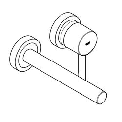 Grohe Essence 2-Loch-Waschtischbatterie, Wandmontage, 230mm Ausladung, Cool Sunrise, 19... GROHE-19967GL1 4005176426230 (Abb. 1)