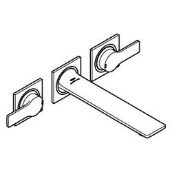 Grohe Allure 3-Loch-Waschtischbatterie, Wandmontage, Fertigmontageset für 29 025, Ausla... GROHE-20193MG2 4005176947087 (Abb. 1)