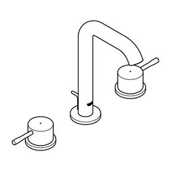 Grohe Essence 3-Loch-Einhand-Waschtischbatterie Cool Sunrise gebürstet, 1 1/4" Zugstang... GROHE-20296GN1 4067393033677 (Abb. 1)