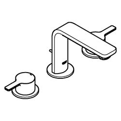 Grohe Lineare 3-Loch-Waschtischbatterie Standmontage, mit Zugstangen-Ablaufgarnitur, M... GROHE-203042431 4067393081708 (Abb. 1)