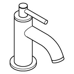 Grohe Atrio Standventil, XS-Size, mit Hebelgriff, Satin Steel, 20658MS0... GROHE-20658MS0 4005176945618 (Abb. 1)
