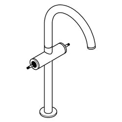 Grohe Atrio Private Collection Waschtisch-Einlochbatterie, XL-Size, für Hebelgriffe, Pu... GROHE-21140KF0 4067393056904 (Abb. 1)