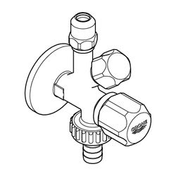 Grohe Original WAS® Kombi-Eckventil 1/2" chrom 22036000... GROHE-22036000 4005176305528 (Abb. 1)