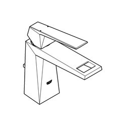 Grohe Allure Brilliant Einhand-Waschtischbatterie, 1/2", M-Size, Zugstangen-Ablaufgarnitur 1 1/4", H... GROHE-23029A00  (Abb. 1)