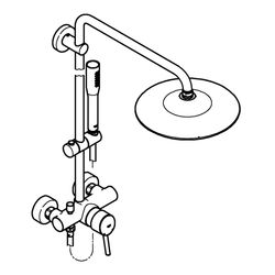 Grohe Euphoria Concetto Duschsystem 260, Einhandmischer für die Wandmontage, mit Einhandmischer und ... GROHE-23061002  (Abb. 1)