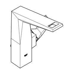 Grohe Allure Brilliant Einhand-Waschtischbatterie, 1/2", L-Size, Zugstangen-Ablaufgarnitur 1 1/4", H... GROHE-23109A00  (Abb. 1)