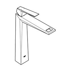 Grohe Allure Brilliant Einhand-Waschtischbatterie, 1/2", XL-Size, glatter Körper, Hard Graphite, 231... GROHE-23114A00  (Abb. 1)