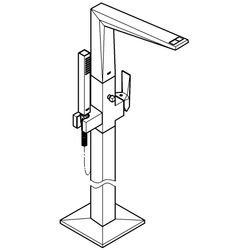Grohe Allure Brilliant Einhand-Wannenbatterie 1/2", Bodenmontage, Hard Graphite, 23119A00... GROHE-23119A00  (Abb. 1)