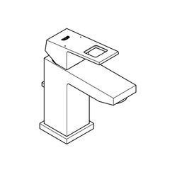 Grohe Eurocube Einhand-Waschtischbatterie 1/2" S-Size supersteel 23127DC0... GROHE-23127DC0 4005176524967 (Abb. 1)