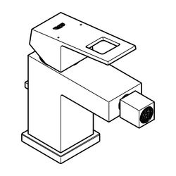 Grohe Eurocube Einhand-Bidetbatterie 1/2" hard graphite gebürstet 23138AL0... GROHE-23138AL0 4005176585517 (Abb. 1)