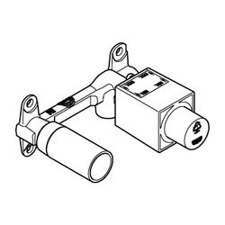 Grohe 1-Loch-Einhand-Unterputz-Universal-Einbaukörper für 2-Loch-Waschtisch-Wandbatteri... GROHE-23200000 4005176908354 (Abb. 1)