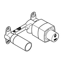 Grohe 1-Loch-Einhand-Unterputz-Einbaukörper für 2-Loch-Waschtischbatterien, 23319000... GROHE-23319000 4005176931192 (Abb. 1)