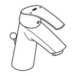 Grohe Eurosmart 1-Loch-Einhand-Waschtischbatterie, M-Size, 1 1/4" Zugstangen-Garnitur, ... GROHE-23322001 4005176934506 (Abb. 1)
