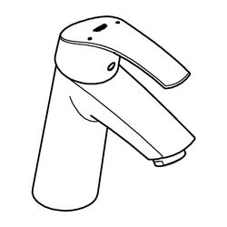 Grohe Eurosmart Einhand-Waschtischbatterie M-Size 23324001, 5l/min, 3/8", Messing, Chro... GROHE-23324001 4005176934520 (Abb. 1)