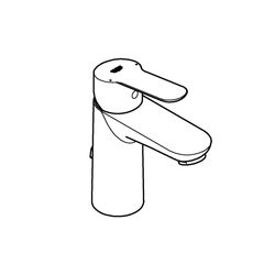 Grohe Einhand-Waschtischbatterie BauEdge, mit versenkbarer Kette, S-Size, 5,7l/min, Chr... GROHE-23329000 4005176934261 (Abb. 1)