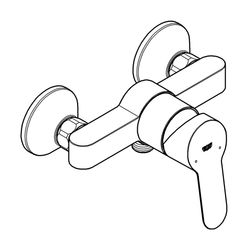 GROHE Einhand-Brausebatterie BauEdge 23333 integr. Rückflussverhinderer chrom... GROHE-23333000 4005176934308 (Abb. 1)