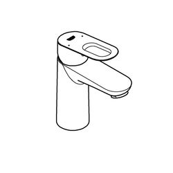 Grohe BauLoop Einhand-Waschtischbatterie, DN 15, S-Size, 1-Loch-Montage, glatter Körper, Chrom, 2333... GROHE-23337000  (Abb. 1)