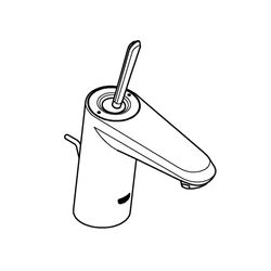 Grohe Eurodisc Joy Einhand-Waschtischbatterie, 1/2", S-Size, Moon White/Chrom, 23425LS0... GROHE-23425LS0  (Abb. 1)