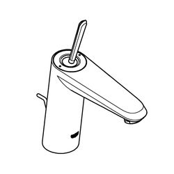 Grohe Eurodisc Joy Einhand-Waschtischbatterie, 1/2", M-Size, Moon White/Chrom, 23427LS0... GROHE-23427LS0  (Abb. 1)