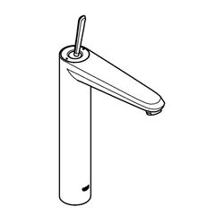 Grohe Eurodisc Joy Einhand-Waschtischbatterie, 1/2", XL-Size, Moon White/Chrom, 23428LS0... GROHE-23428LS0  (Abb. 1)