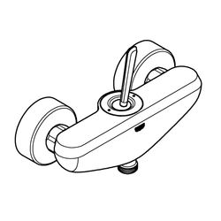 Grohe Eurodisc Joy Einhand-Brausebatterie, 1/2", Moon White/Chrom, 23430LS0... GROHE-23430LS0 4005176993732 (Abb. 1)