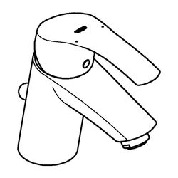 Grohe Eurosmart Standard Einhand-Waschtischbatterie, 1/2", S-Size, mit Hybrid-Zugstange... GROHE-23456002 4005176304941 (Abb. 1)