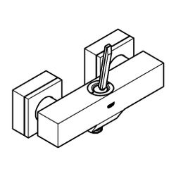 Grohe Eurocube Joy Einhand-Brausebatterie 1/2" chrom 23665000... GROHE-23665000 4005176342219 (Abb. 1)