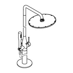 Grohe Essence Einhand-Brausebatterie freistehendes Duschsystem supersteel 23741DC1... GROHE-23741DC1 4005176371516 (Abb. 1)