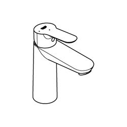 Grohe BauEdge Einhand-Waschtischbatterie, 1/2", M-Size, Energie-Sparfunktion, Chrom, 23... GROHE-23759000 4005176388477 (Abb. 1)