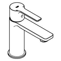 Grohe Lineare Einhand-Waschtischbatterie, XS-Size, 1-Loch-Montage, glatter Körper, Pus... GROHE-237912431 4067393081739 (Abb. 1)
