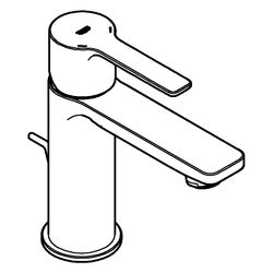 Grohe Lineare Einhand-Waschtischbatterie, XS-Size, 1-Loch-Montage, glatter Körper, Push... GROHE-23791GN1 4067393101178 (Abb. 1)