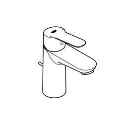 Grohe BauEdge Einhand-Waschtischbatterie, 1-Loch-Montage, mit Temperaturbegrenzer, Chro... GROHE-23802000 4005176421655 (Abb. 1)
