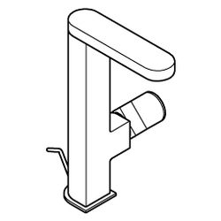 Grohe Plus Einhand-Waschtischbatterie, L-Size, 1-Loch-Montage, ausziehb. Auslauf, Zugst... GROHE-23843GN4 4067393079521 (Abb. 1)