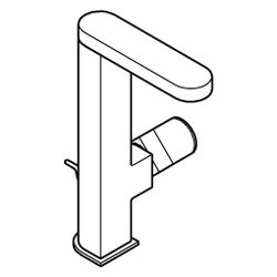 Grohe Plus Einhand-Waschtischbatterie, L-Size, 1-Loch-Montage, Schwenkauslauf, Zugstang... GROHE-23851DL4 4067393079446 (Abb. 1)