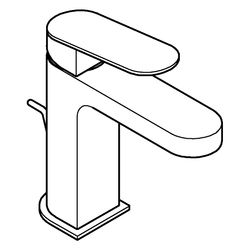 Grohe Plus Einhand-Waschtischbatterie, S-Size, 1-Loch-Montage, Mittelstellung kalt, Zug... GROHE-23870004 4067393079286 (Abb. 1)