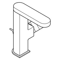 Grohe Plus Einhand-Waschtischbatterie, M-Size, 1-Loch-Montage, Schwenkauslauf, Zugstang... GROHE-23871004 4067393079293 (Abb. 1)