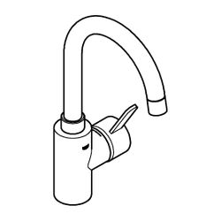 Grohe Eurosmart Cosmopolitan Einhand-Waschtischbatterie 1/2" L-Size chrom 23933001... GROHE-23933001 4005176584039 (Abb. 1)