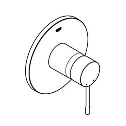 Grohe Essence Einhand-Brausebatterie, Fertigmontageset für 35600, Chrom, 24057001... GROHE-24057001 4005176465468 (Abb. 1)