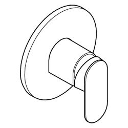 Grohe Plus Einhand-Brausebatterie, Fertigmontageset für Rapido SmartBox, breiter Griff,... GROHE-24059DL4 4067393080114 (Abb. 1)