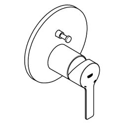 Grohe Lineare Einhand-Wannenbatterie, Fertigmontageset für Rapido SmartBox, Cool Sunris... GROHE-24064GN1 4067393101222 (Abb. 1)