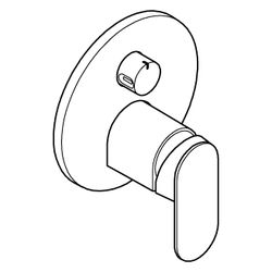 Grohe Plus Einhandbatterie, 3-Wege Umstellung, Fertigmontageset für Rapido SmartBox, Ch... GROHE-24093004 4067393080206 (Abb. 1)