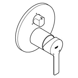 Grohe Lineare Einhandbatterie Fertigmontageset, mit 3-Wege-Umstellung, für Rapido Smart... GROHE-24095GN1 4067393101239 (Abb. 1)