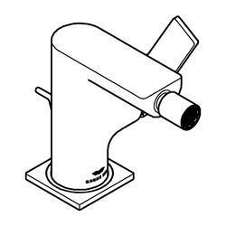 Grohe Allure Einhand-Bidetbatterie 1/2" hard graphite 24160A01... GROHE-24160A01 4005176598708 (Abb. 1)