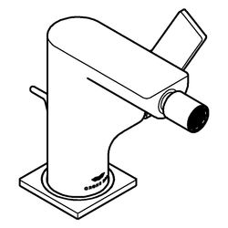 Grohe Allure Einhand-Bidetbatterie, Zugstangen-Ablaufgarnitur, Satin Graphite, 24160MG1... GROHE-24160MG1 4005176947216 (Abb. 1)