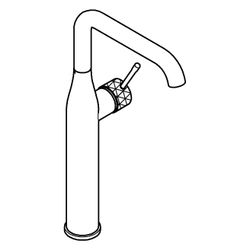Grohe Essence Einhand-Waschtischbatterie, XL-Size, Crafted Bedienungshebel, glatter Kör... GROHE-24170GF1 4067393107910 (Abb. 1)