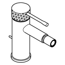 Grohe Einhand-Bidetbatterie Essence, Crafted Bedienungshebel, Zugst.-Ablaufgarnitur, cr... GROHE-24178PF1 4067393076285 (Abb. 1)