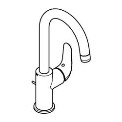 Grohe Euroeco Einhand-Waschtischbatterie, L-Size, M-Size, Zugstangen-Garnitur, Water Sa... GROHE-24272001 4005176743207 (Abb. 1)
