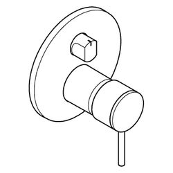 Grohe Atrio Einhandbatterie FMS für, mit 3-Wege Umstellung, Fertigmontageset für Rapido... GROHE-24356MG0 4005176944925 (Abb. 1)
