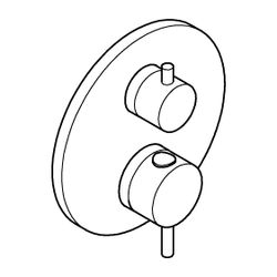 Grohe Atrio Thermostat-Brausebatterie Cool Sunrise gebürstet, Fertigmontageset für Rapi... GROHE-24357GN0 4005176952203 (Abb. 1)